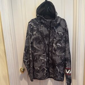 RVCA Hawaii 🔥sale🔥jogger Black and Gray Patterned Windbreaker